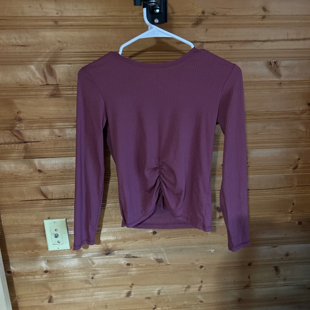 maroon long sleeve